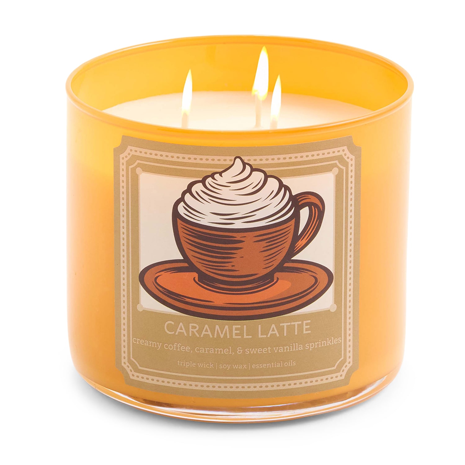 Distant Lands Caramel Latte 3-Wick Scented Jar Candle