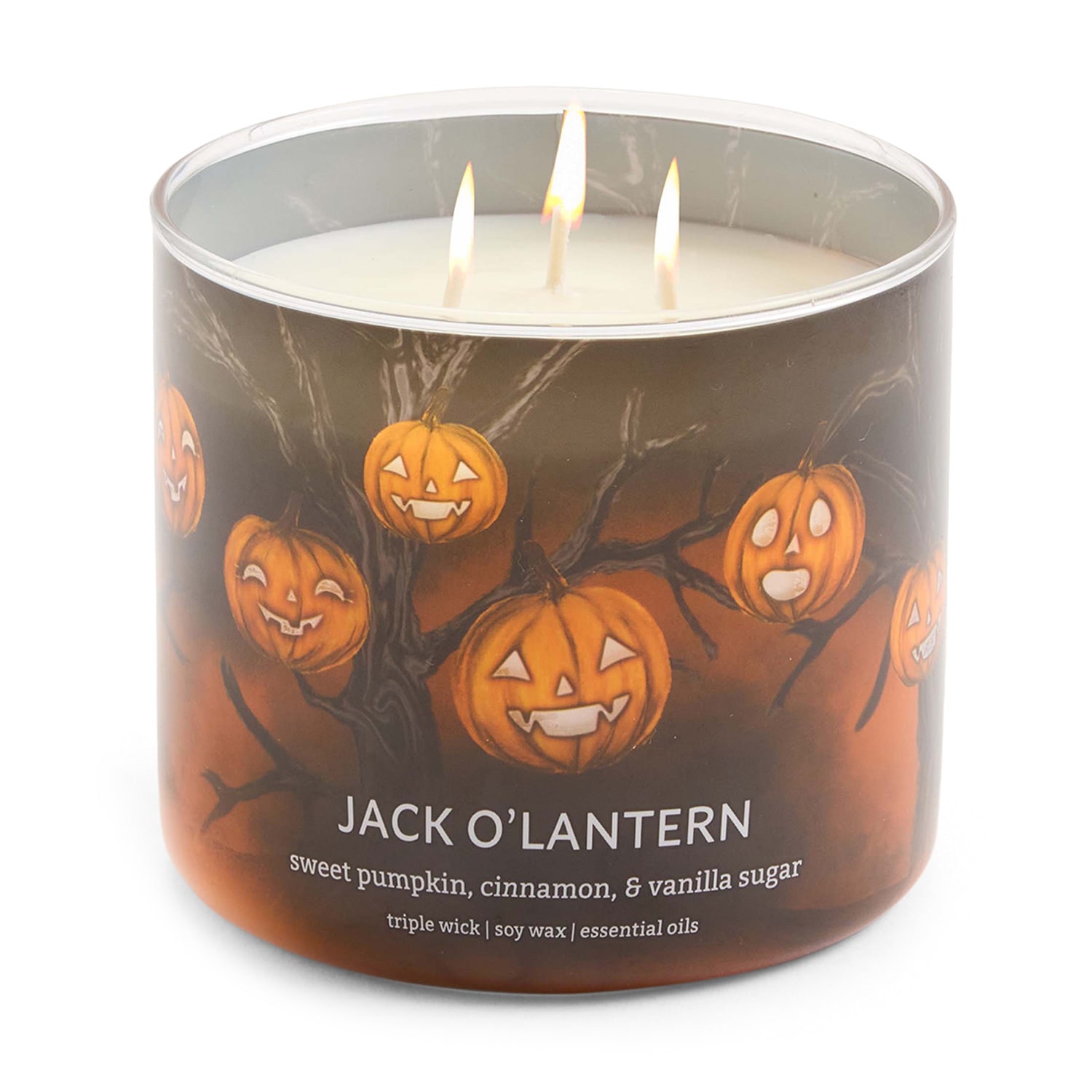 Distant Lands Jack O Lantern 3-Wick Scented Jar Candle