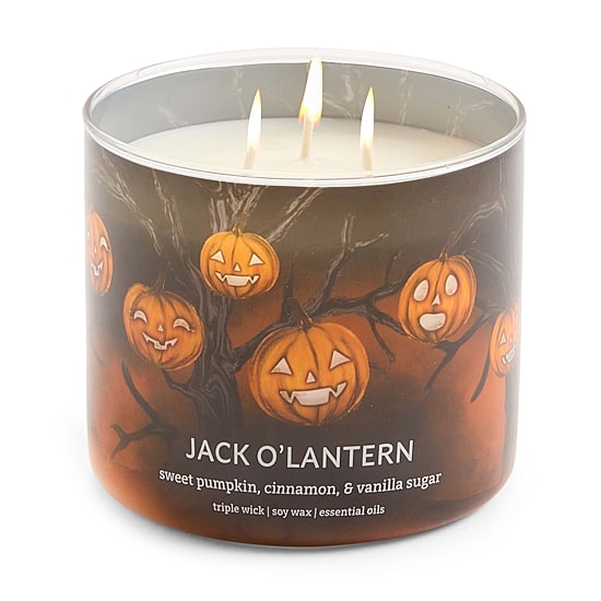 Distant Lands 14oz Jack O Lantern 3-Wick Scented Jar Candle