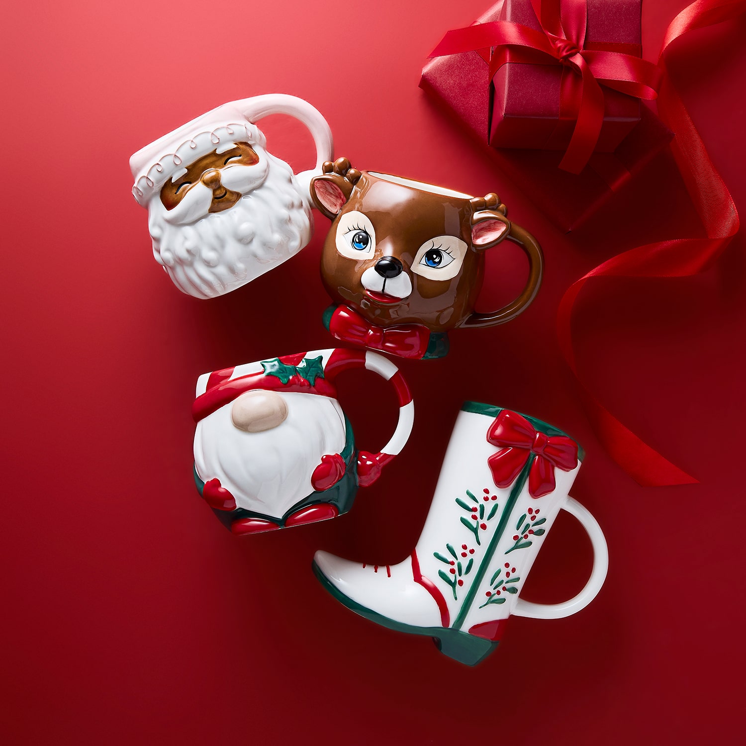 North Pole Trading Co. Holiday Bear Mug