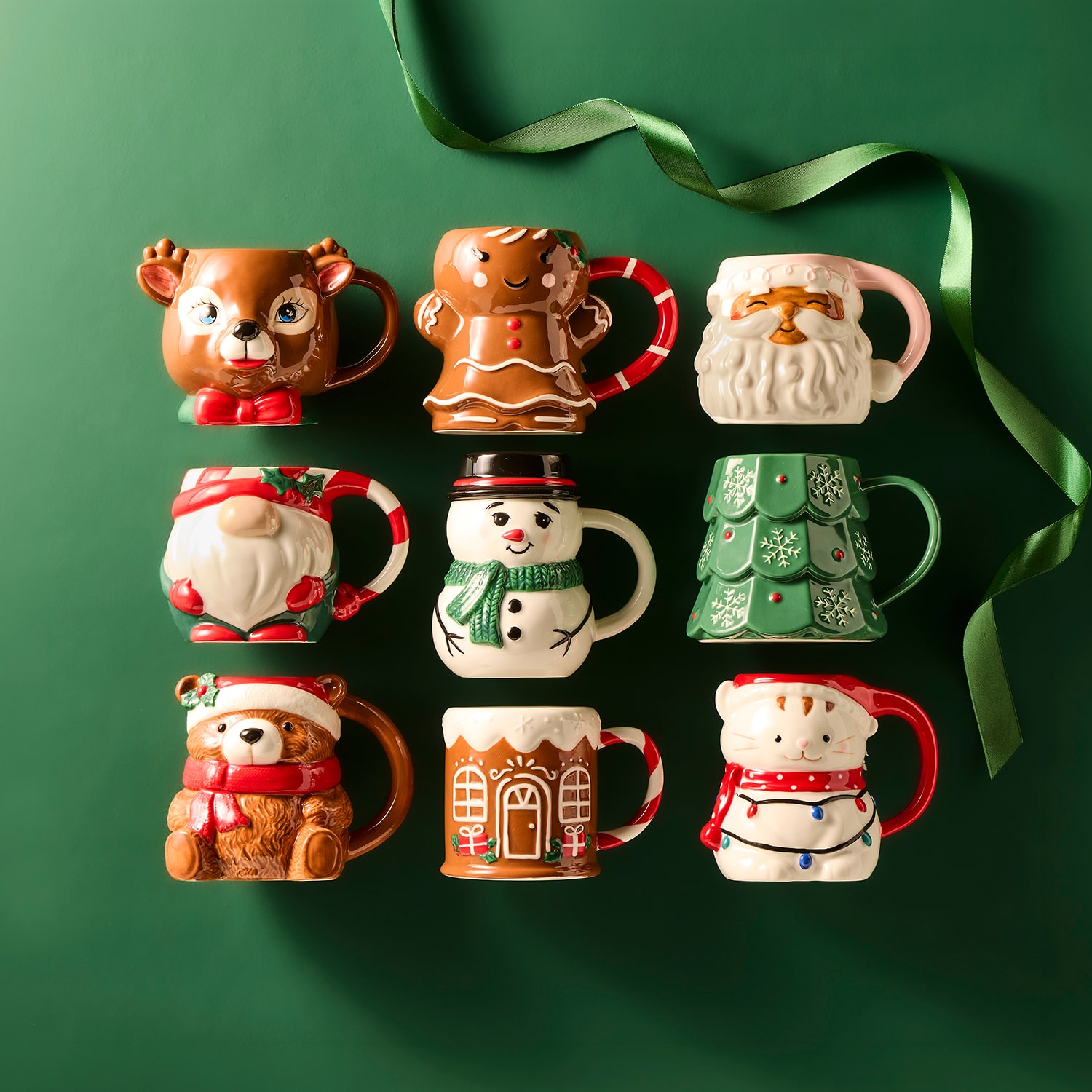 North Pole Trading Co. Holiday Bear Mug