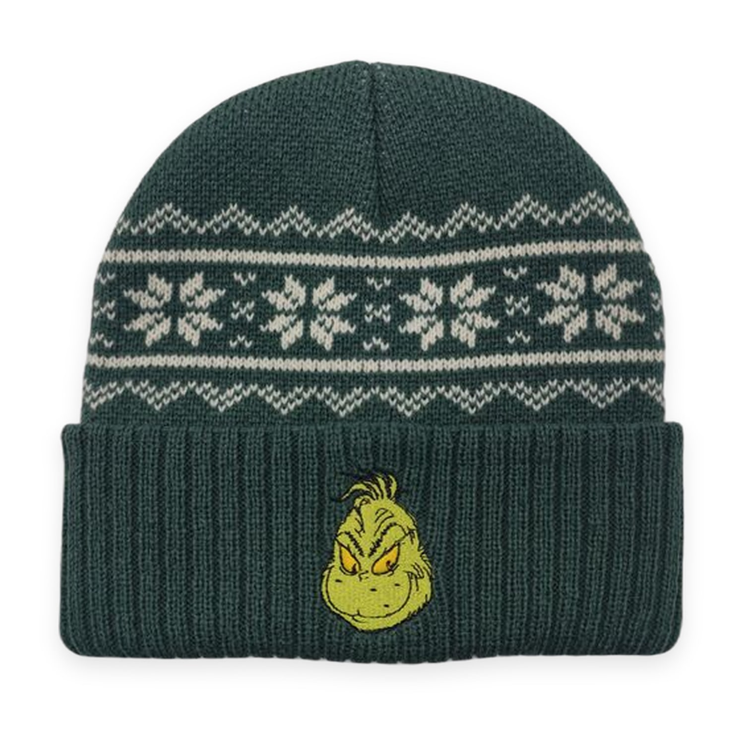 Grinch Mens Embroidered Beanie