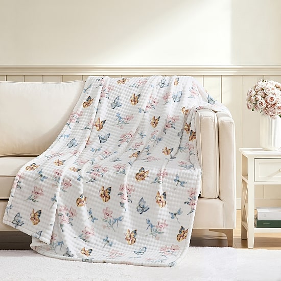 Lenox Printed Bubble Plush Throw