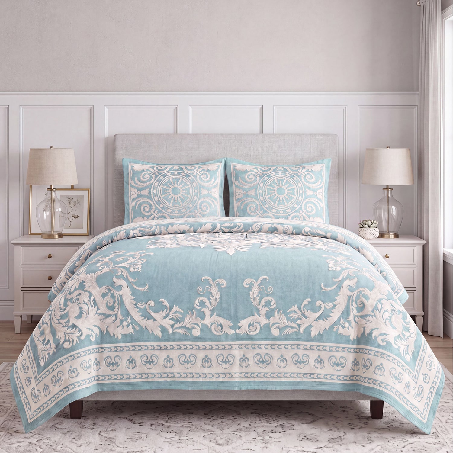 SUPERIOR® Adalie Medallion Cotton Poly Reversible Jacquard Bedspread