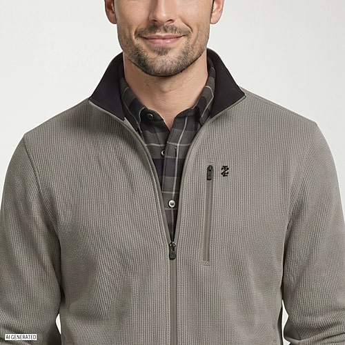 Izod Advantage Performance Mens Fleece Lightweight Jacket In Gray