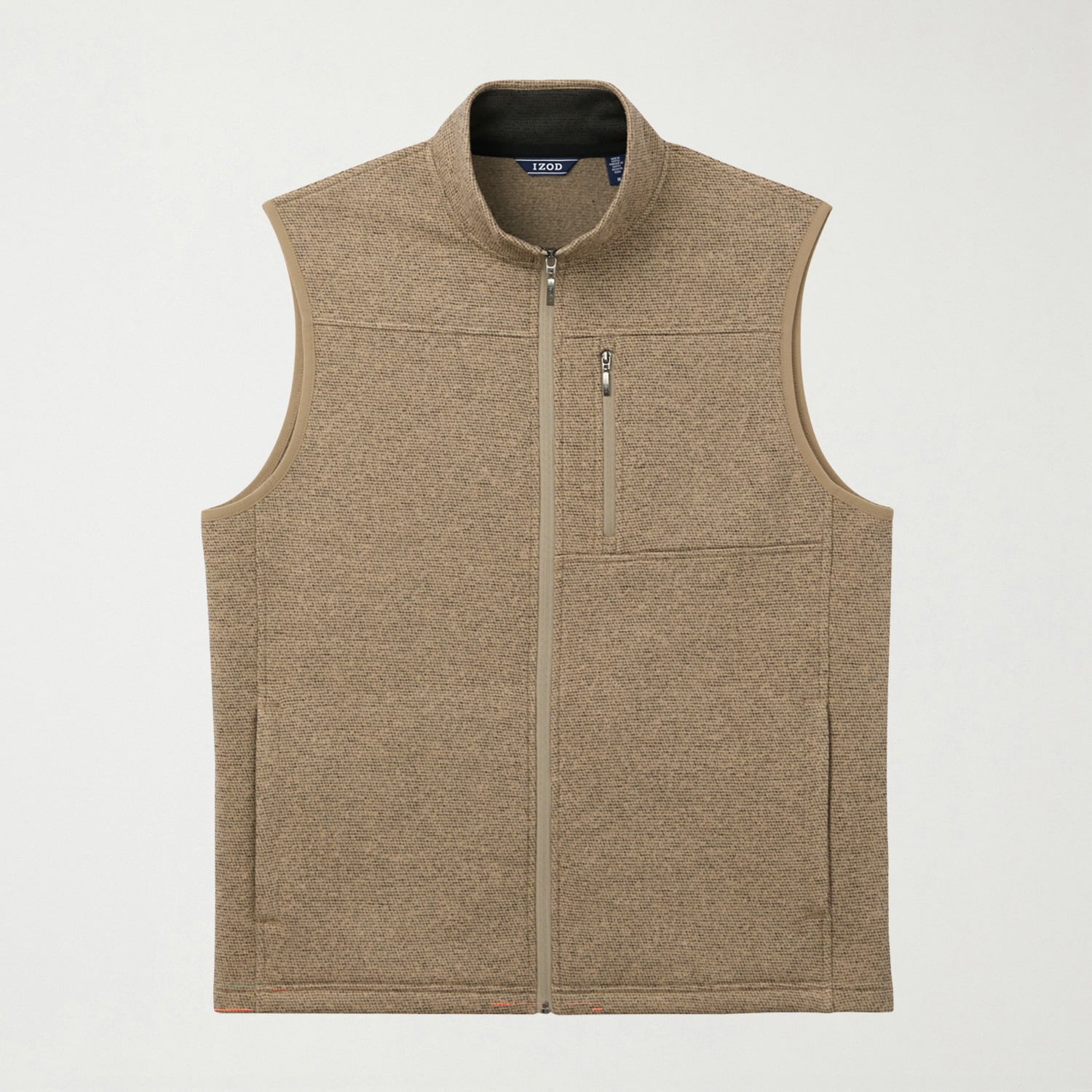 IZOD Houndstooth Stripe Fleece Mens Lightweight Vest