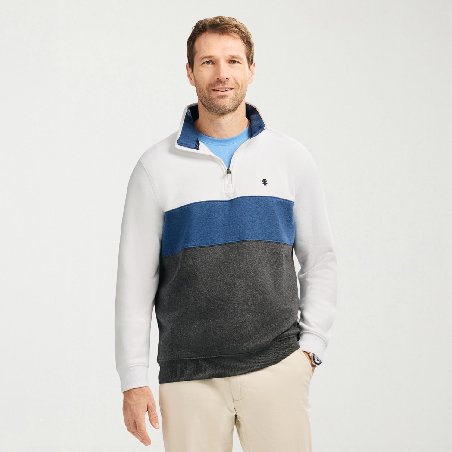 IZOD Advantage Performance Mens Long Sleeve Quarter-Zip Pullover