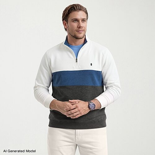 IZOD Advantage Performance Mens Long Sleeve Quarter-Zip Pullover, Xx-large, White
