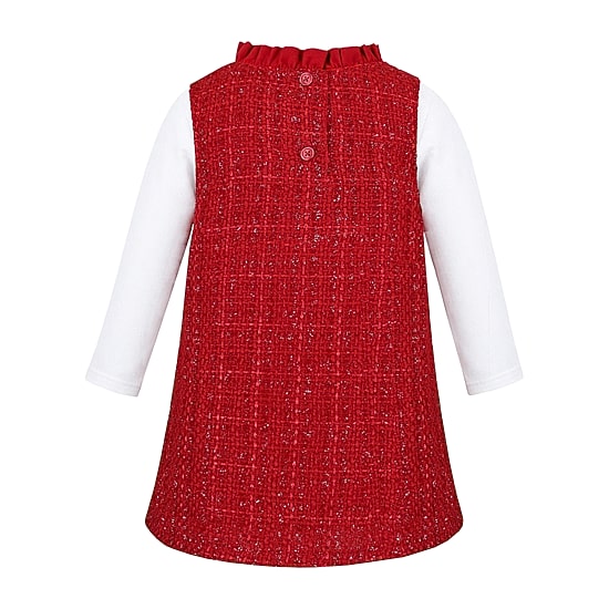 Lilt Baby Girls 3-pc. Long Sleeve Boucle A-Line Dress