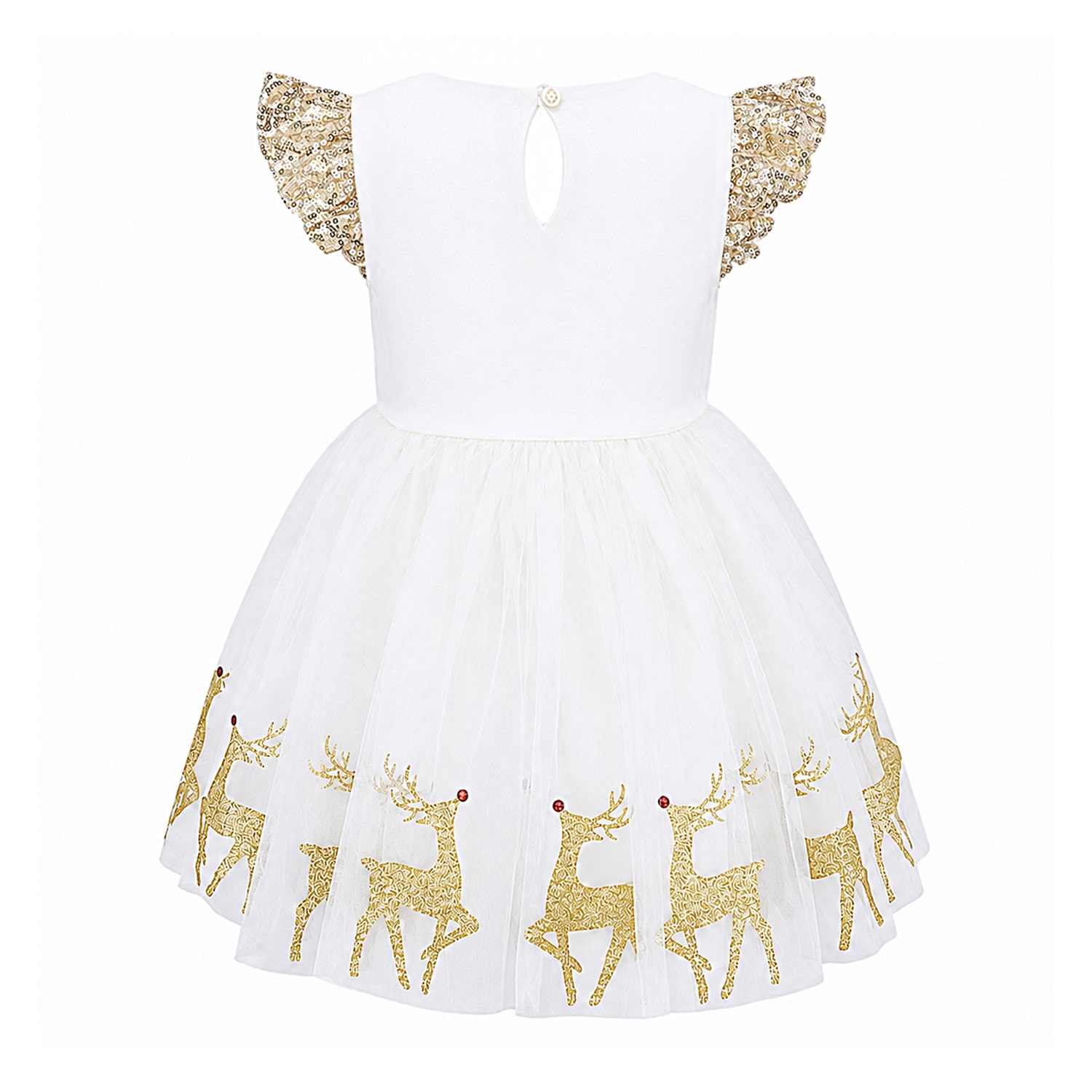 Lilt Toddler Girls Short Sleeve Flutter A-Line Dress