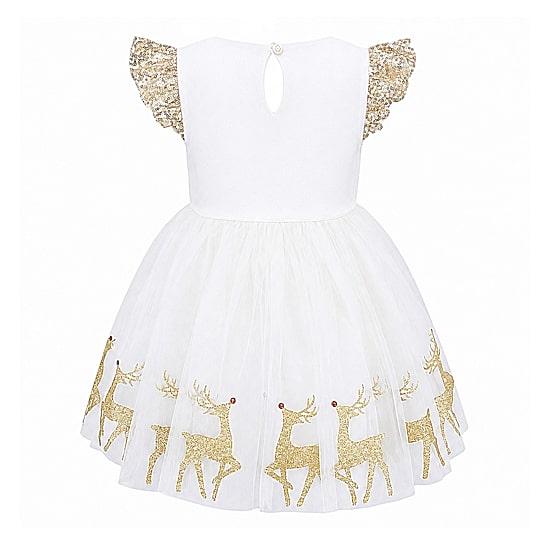 Lilt Toddler Girls Short Sleeve Flutter A-Line Dress