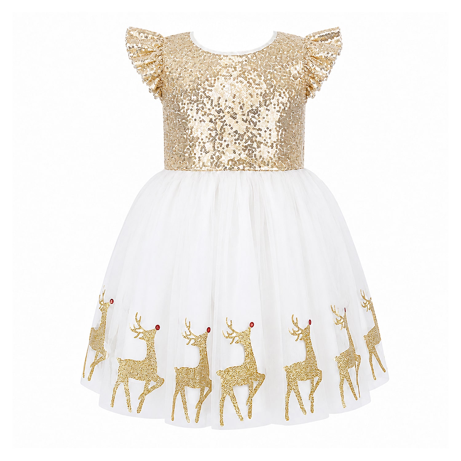 Lilt Toddler Girls Short Sleeve Flutter A-Line Dress