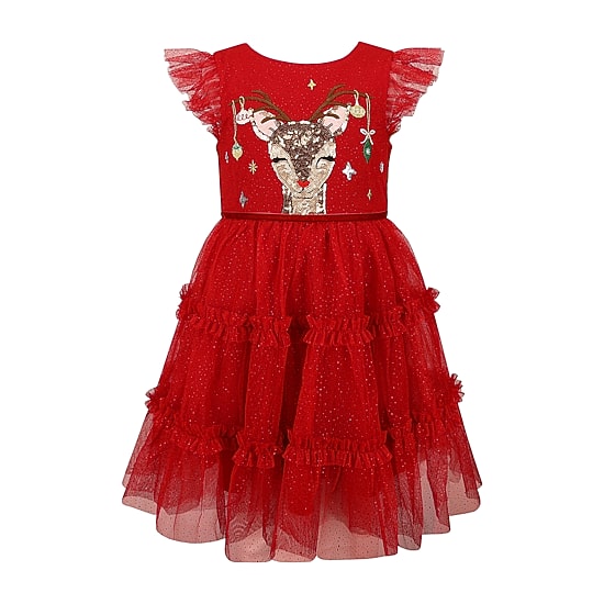 Lilt Little & Big Kid Girls Flutter Short Sleeve Tutu Dress