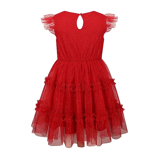 Lilt Little & Big Kid Girls Flutter Short Sleeve Tutu Dress