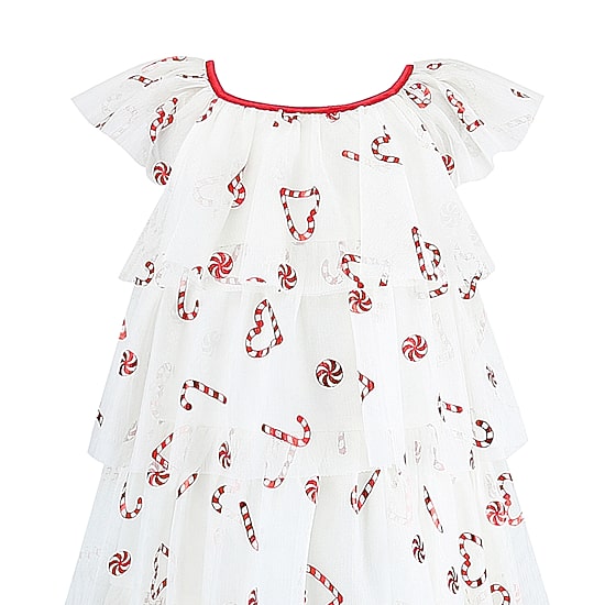 Lilt Little & Big Kid Girls Flutter Short Sleeve A-Line Dress