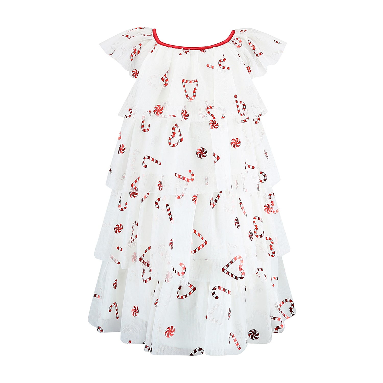 Lilt Little & Big Kid Girls Flutter Short Sleeve A-Line Dress