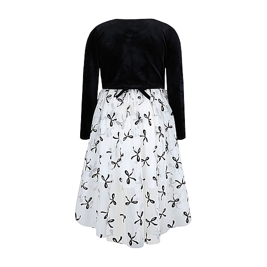 Lilt Little & Big Kid Girls Fitted Bows Dress Set