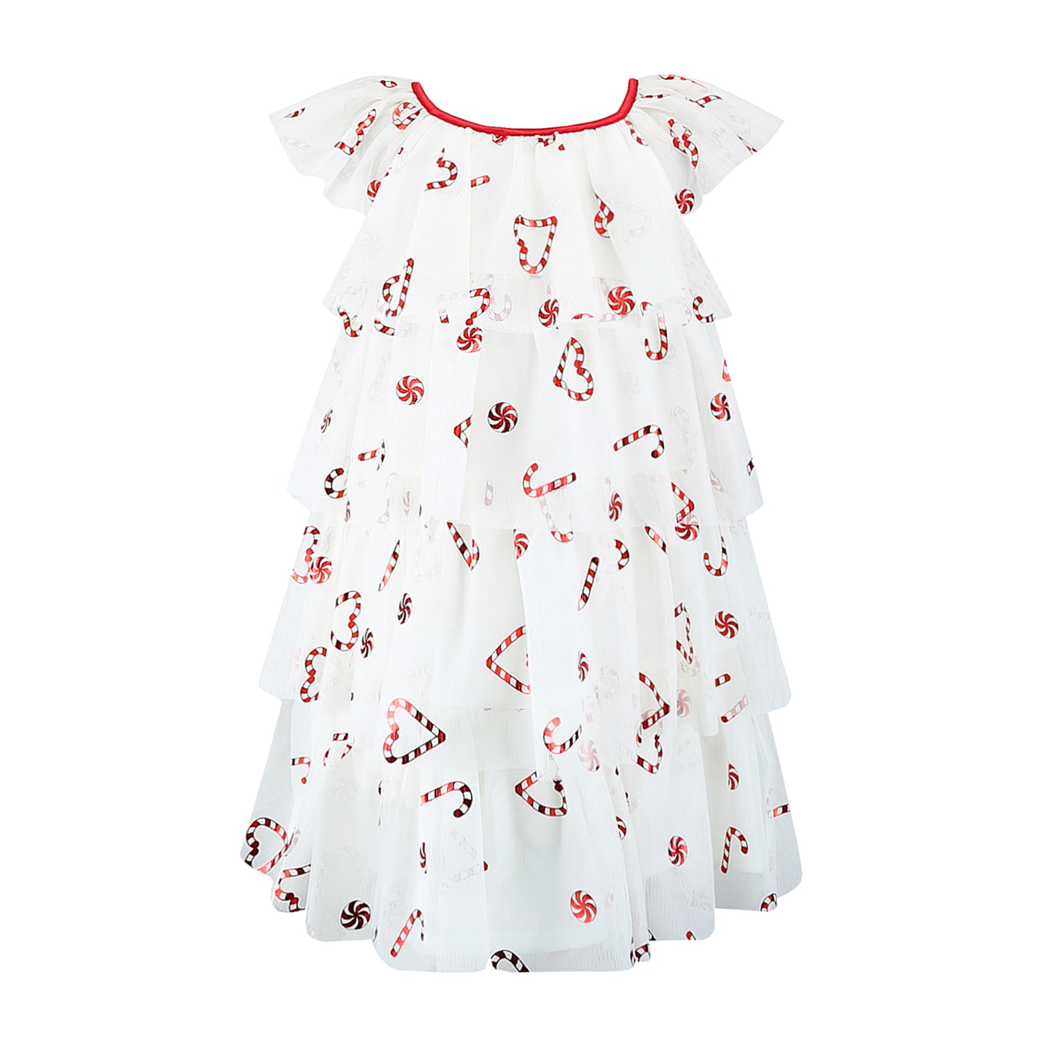 Lilt Little & Big Kid Girls Flutter Short Sleeve A-Line Dress
