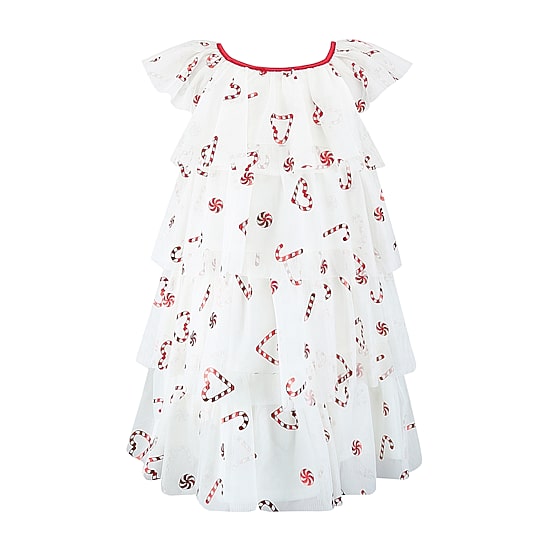 Lilt Little & Big Kid Girls Flutter Short Sleeve A-Line Dress