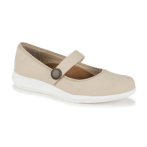 Baretraps Joesie-w Womens Round Mary Jane Shoes In Beige