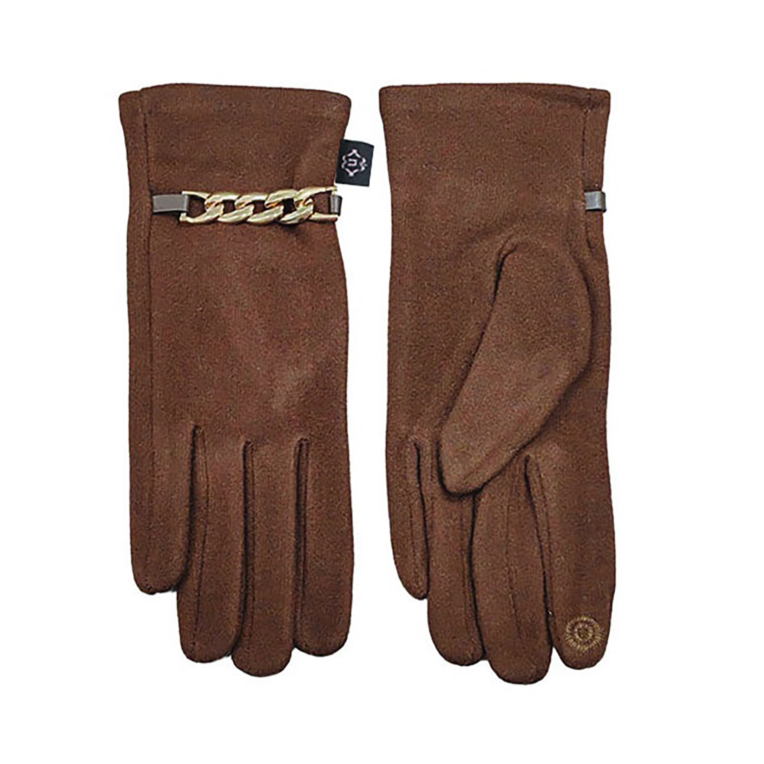 Nanette Lepore Tech With Gold-Tone Chain Detail Gloves