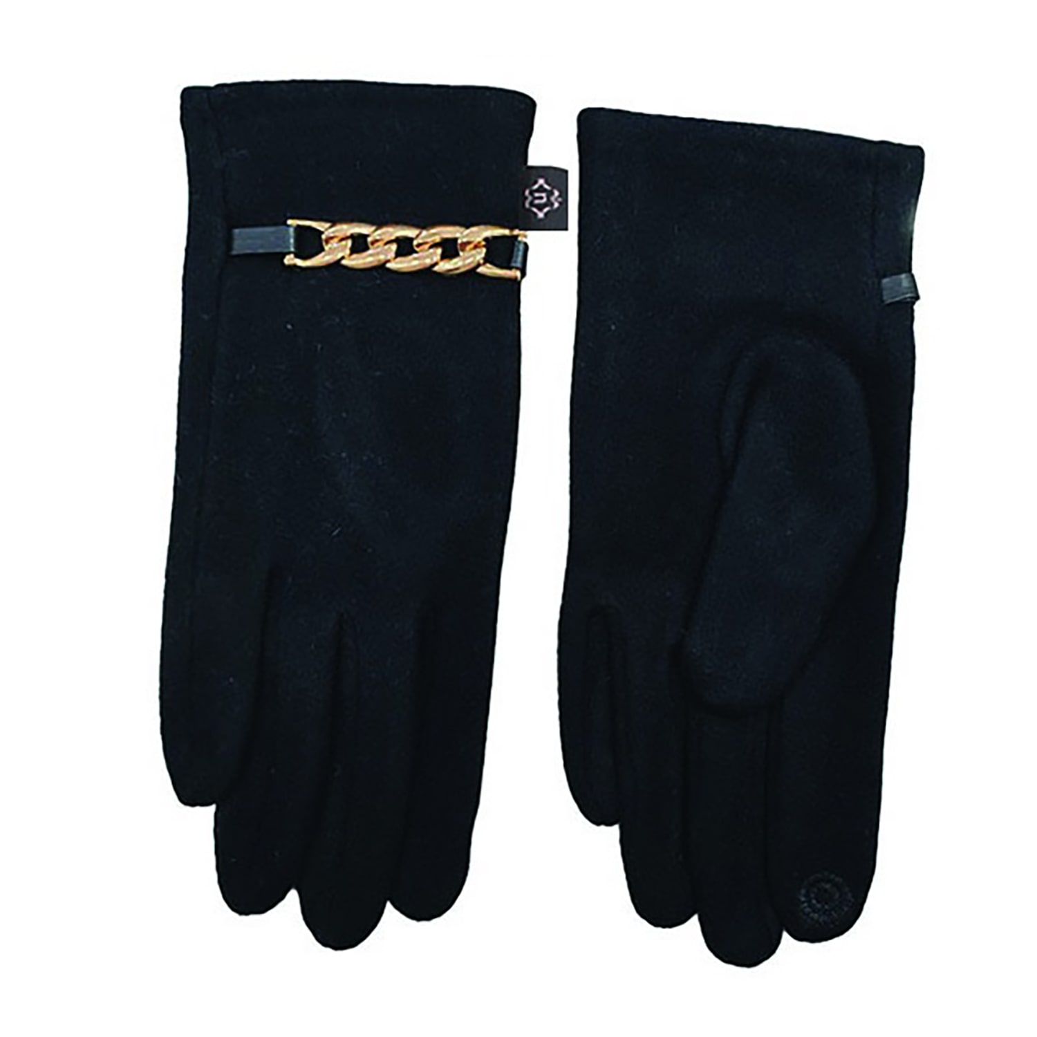 Nanette Lepore Touch Tech With Gold-Tone Chain Detail Gloves