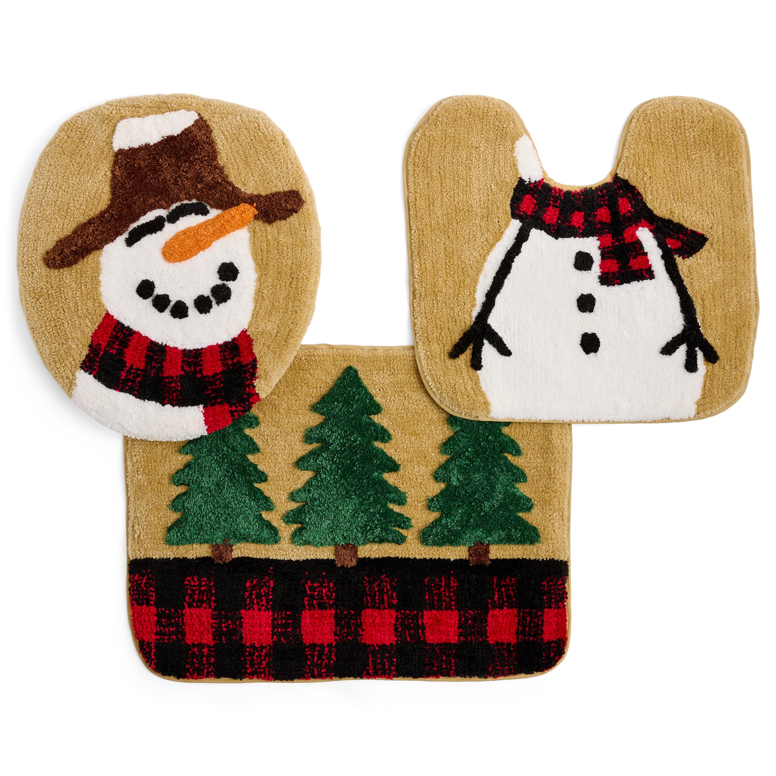 Avanti Snowman Gathering 3-pc. Bath Rug Set