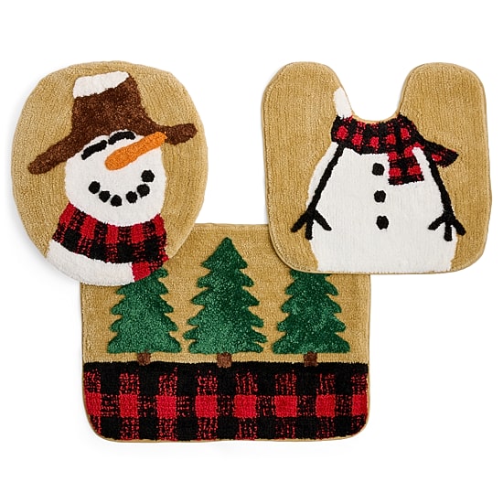 Avanti Snowman Gathering 3-pc. Bath Rug Set