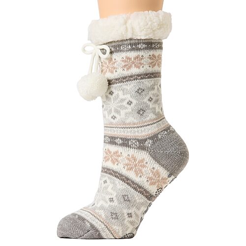 Muk Luks Womens Crew Socks In Gray