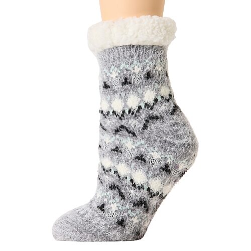 Muk Luks Womens Crew Socks In Gray