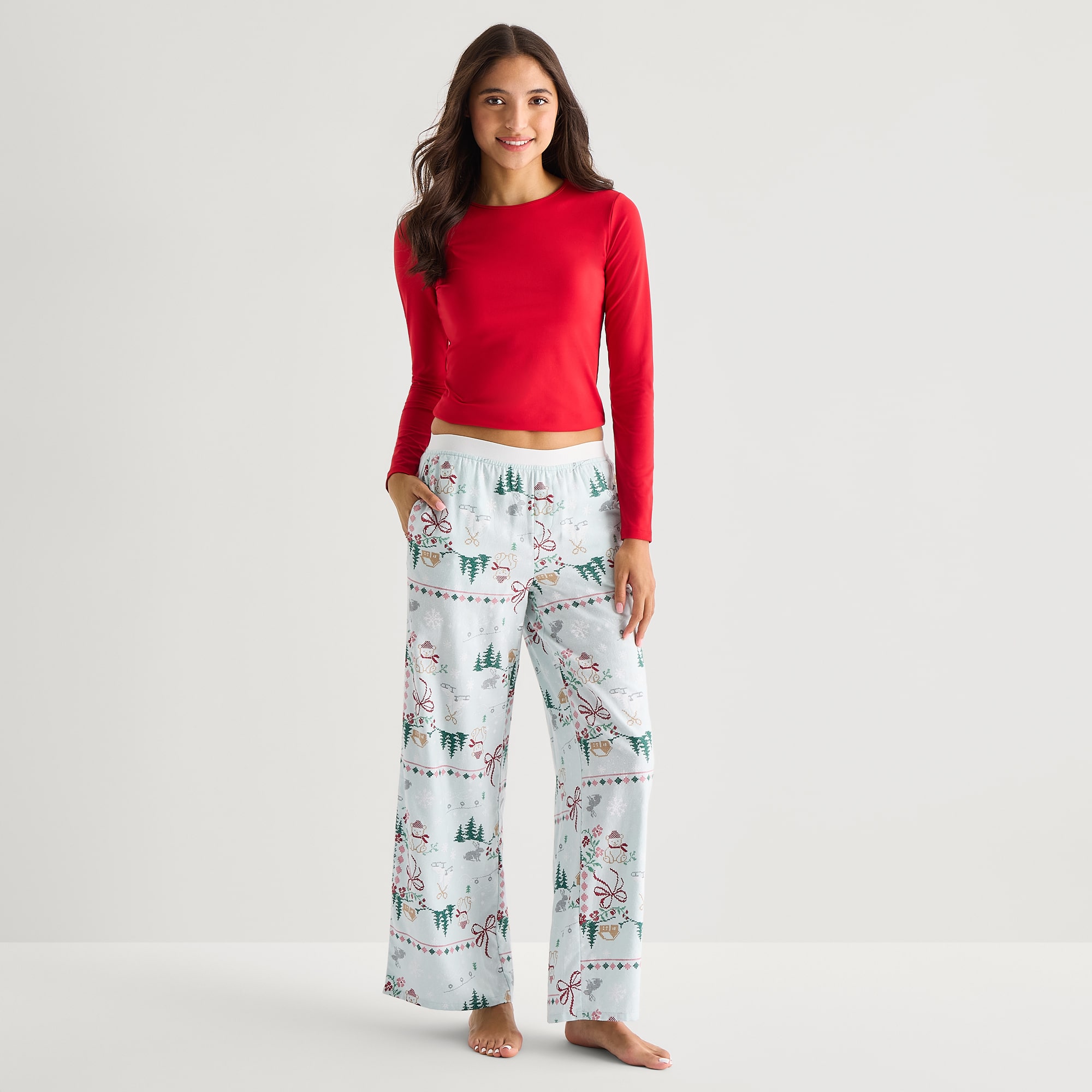 Arizona Body Womens Juniors Flannel Pajama Pants