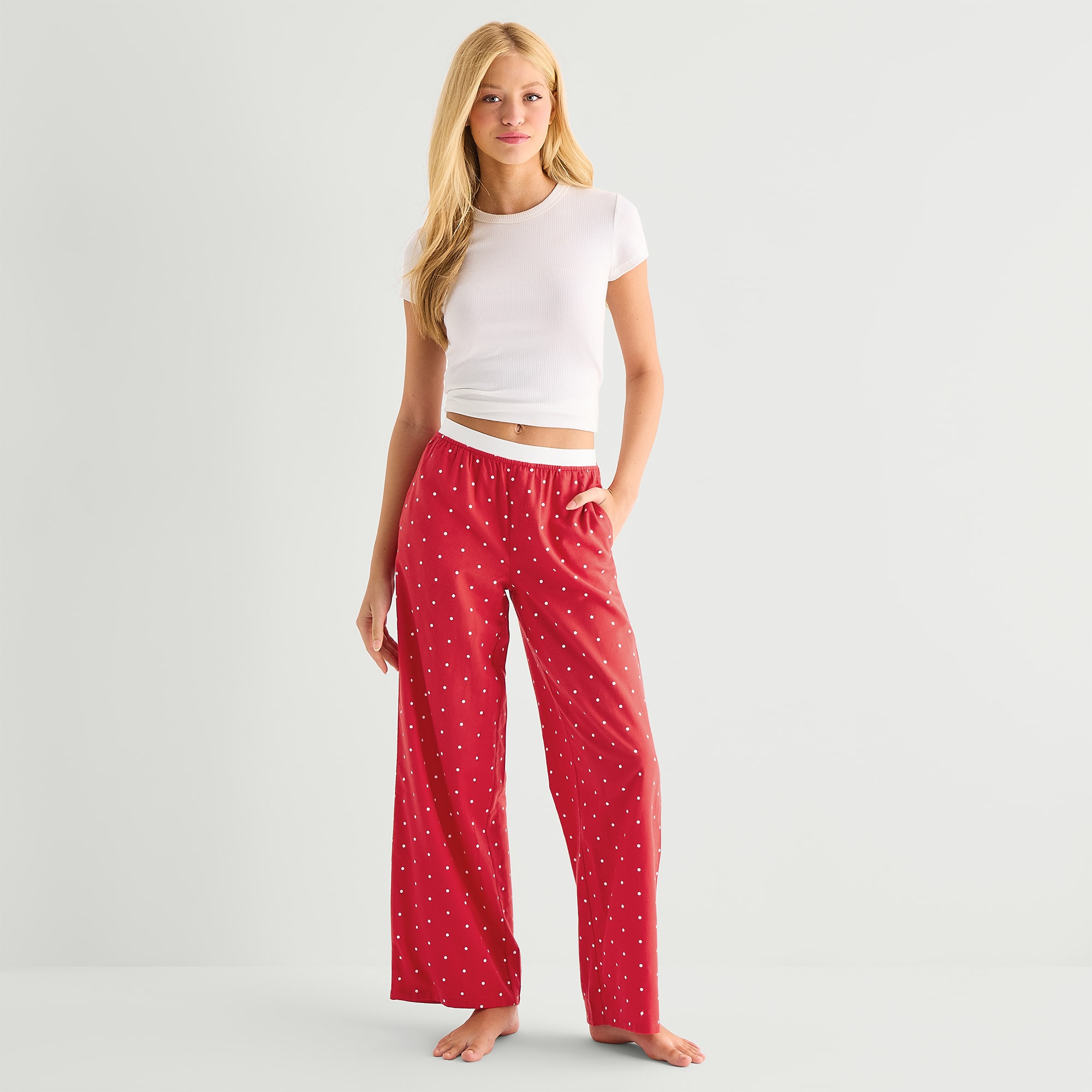 Arizona Womens Juniors Flannel Pajama Pants