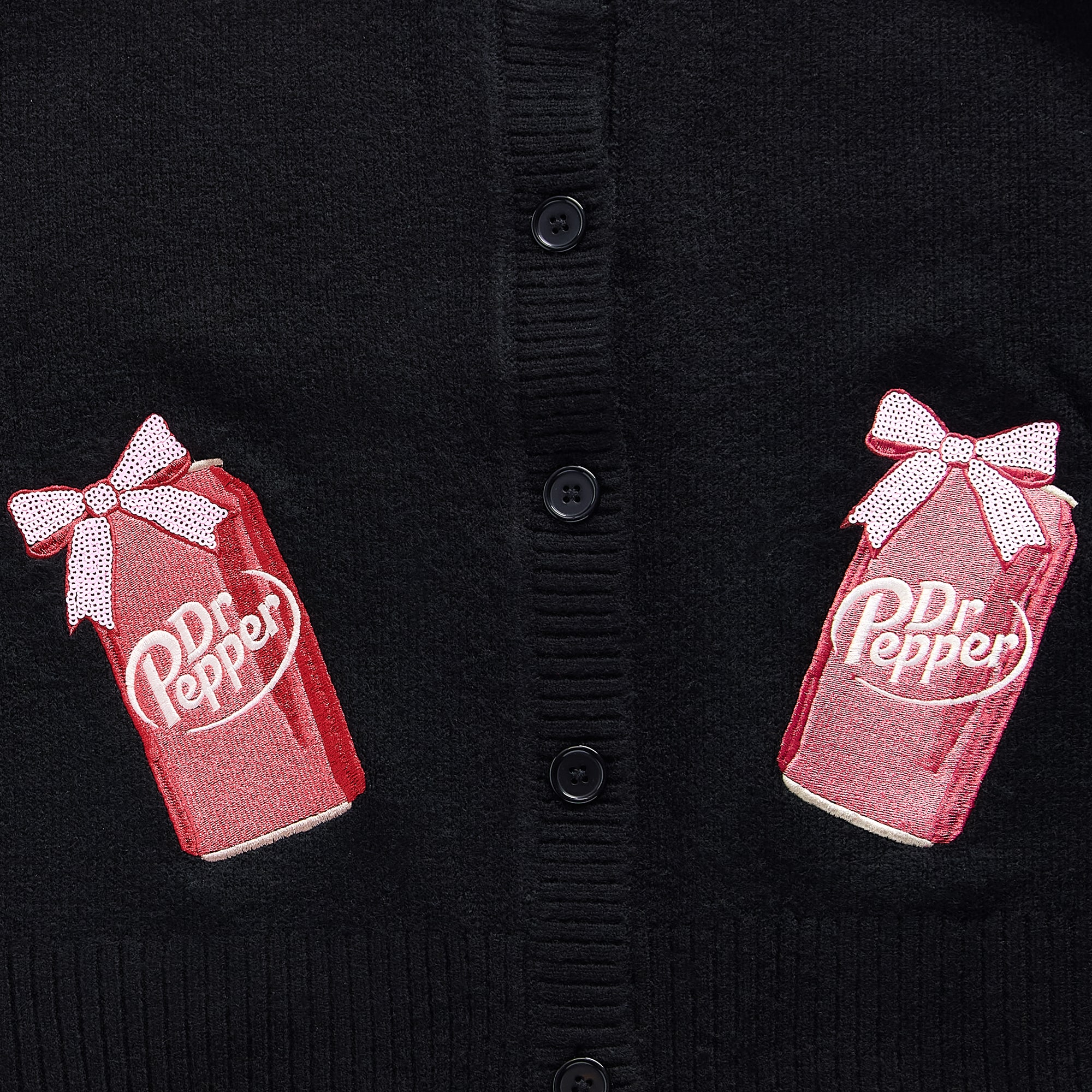 Grayson Threads, The Label Dr Pepper Cardigan\N Womens Crew Neck Long Sleeve Button Juniors Cardigan