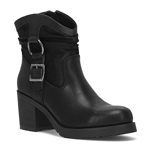 Frye And Co Womens Edith Stacked Heel Booties In Black