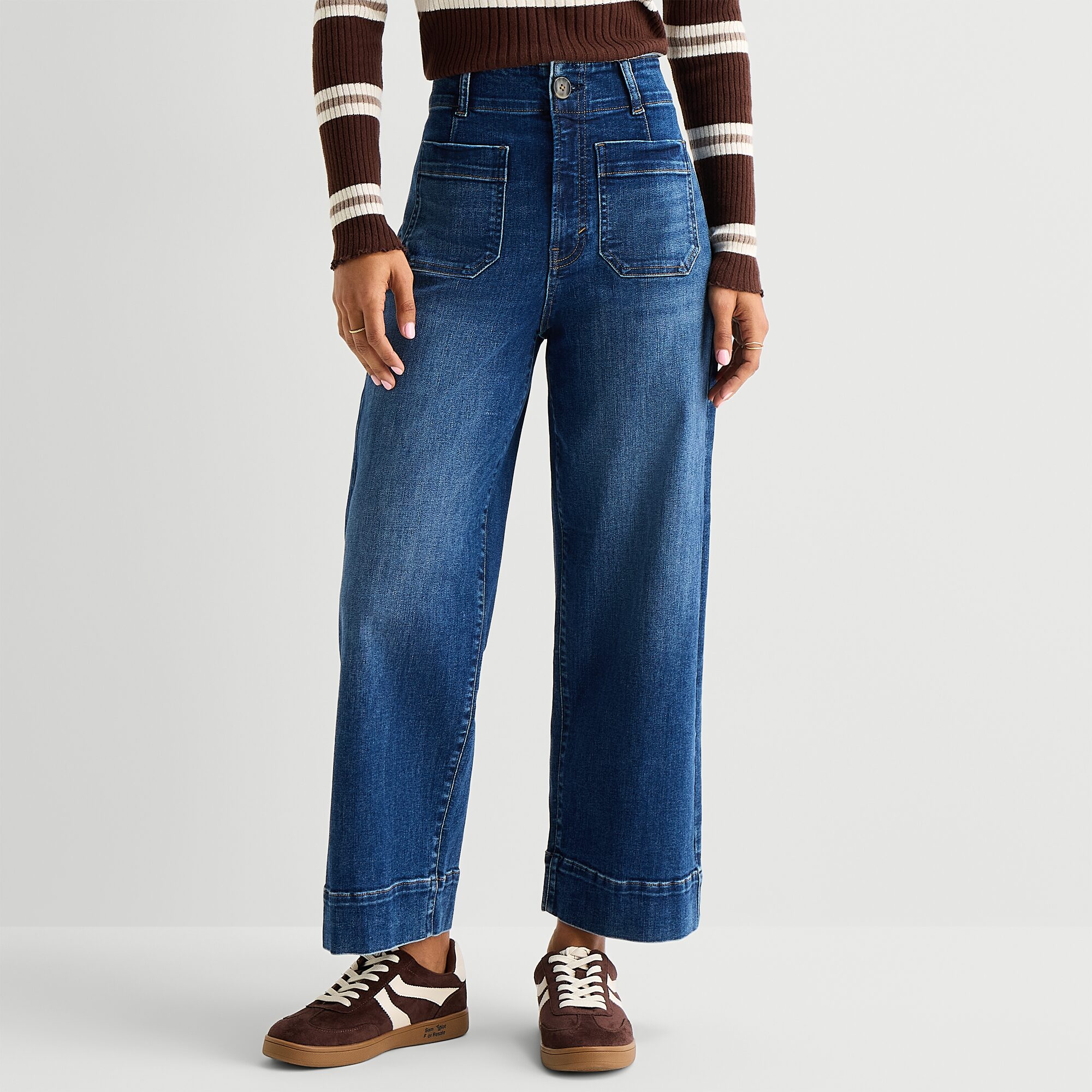 A.N.A Patch Pocket Womens Highest Rise Cropped Jean