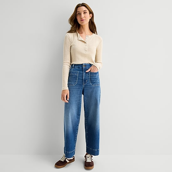 A.N.A Patch Pocket Womens Highest Rise Cropped Jean