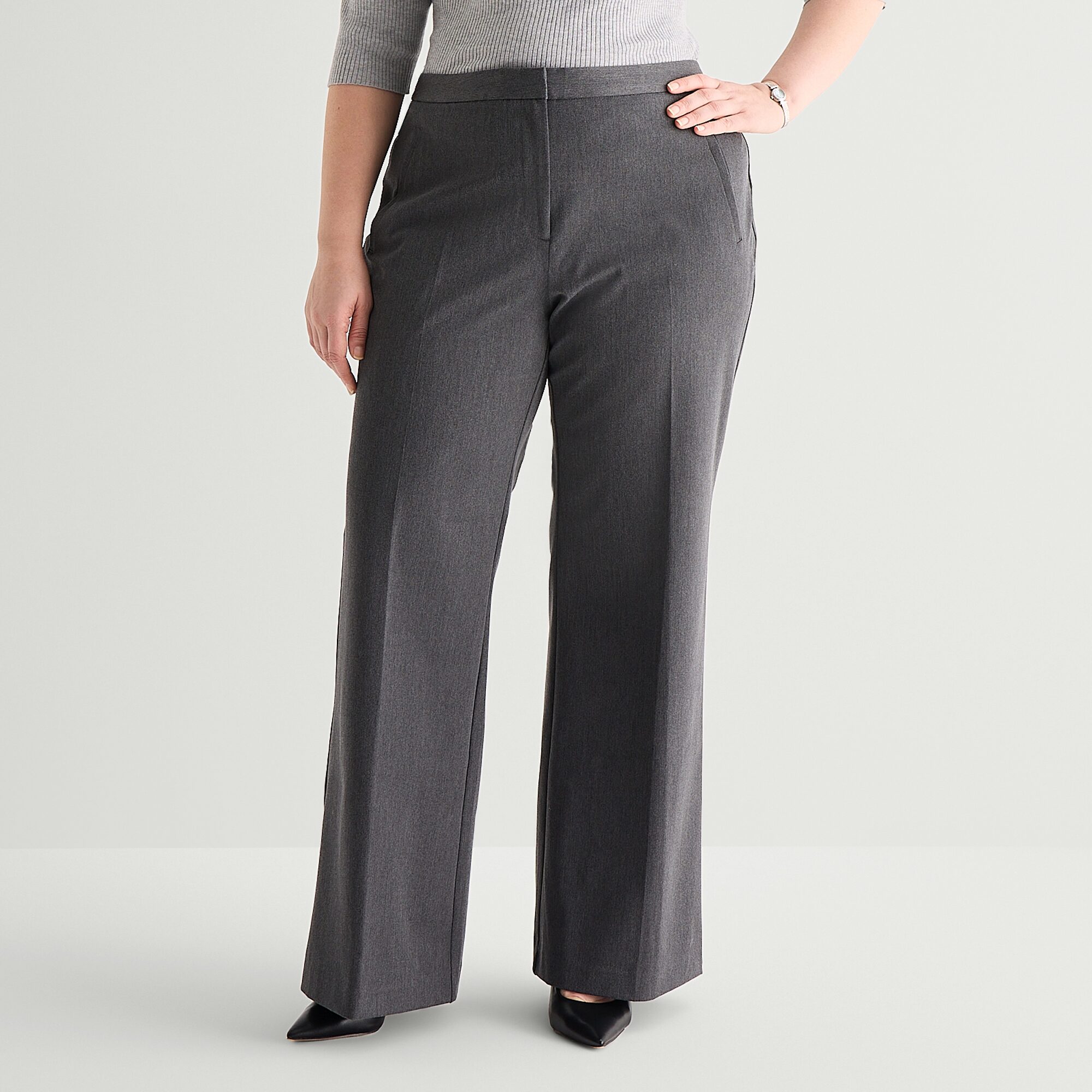 Worthington Plus Womens Fit and Flare Pant
