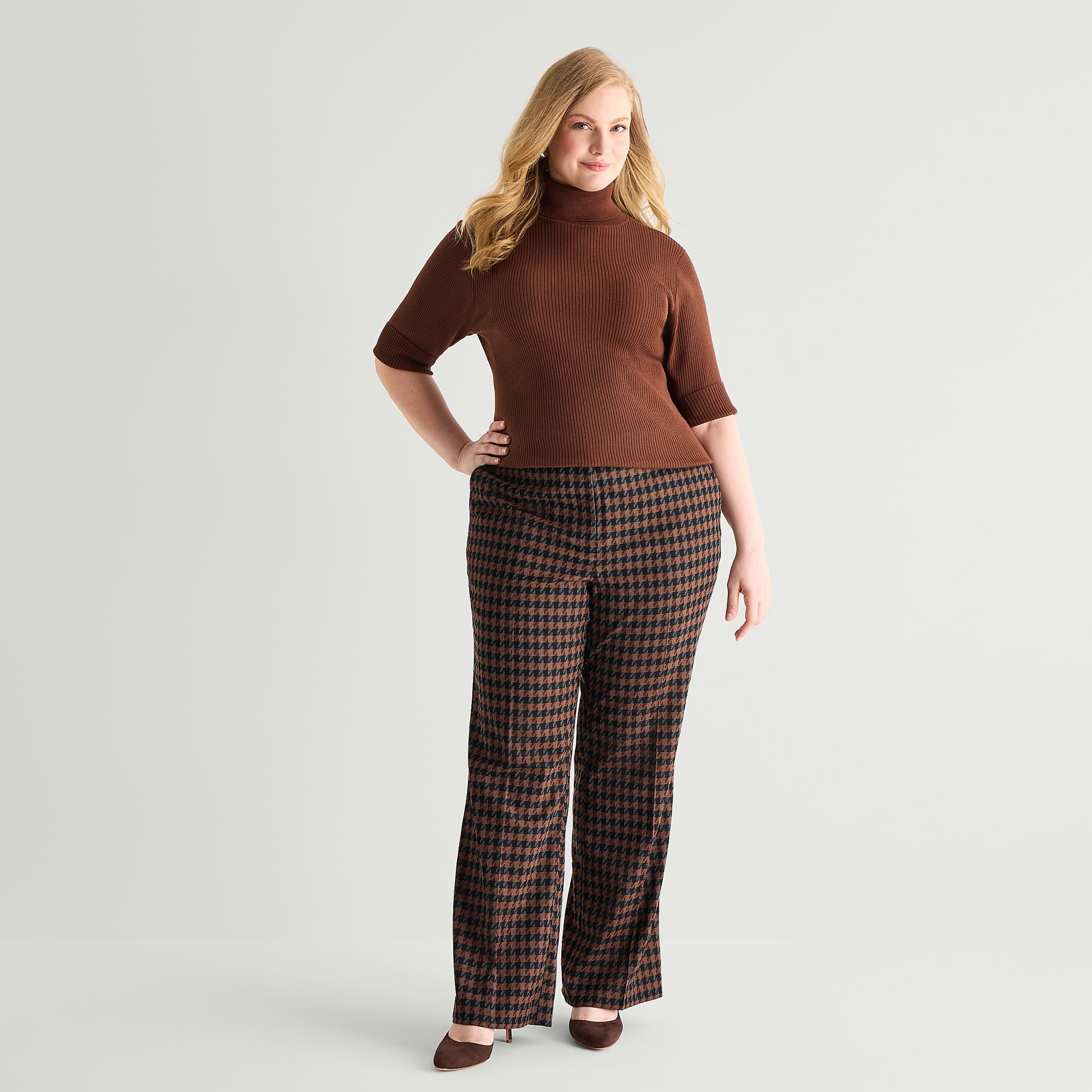 Worthington Plus Womens Modern Perfect Trouser