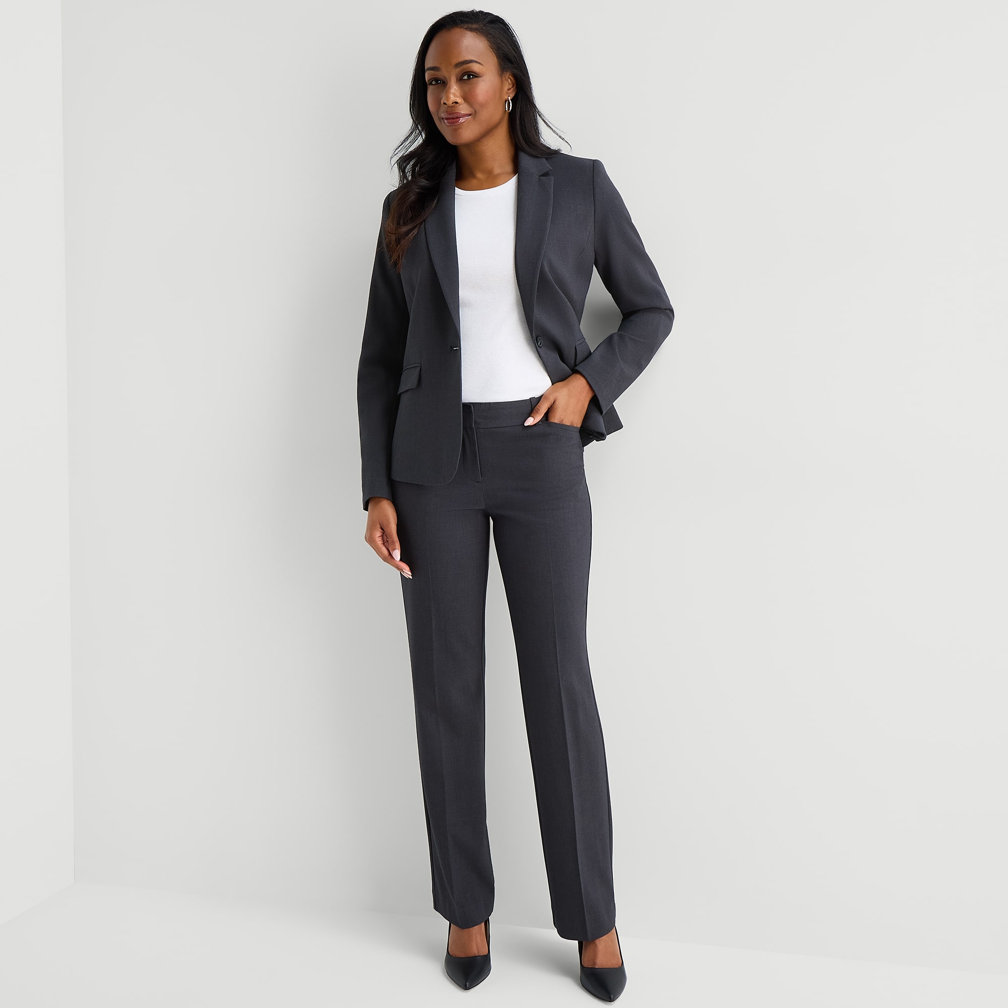 Liz Claiborne Audra Womens Tall Straight Mid Rise Trouser