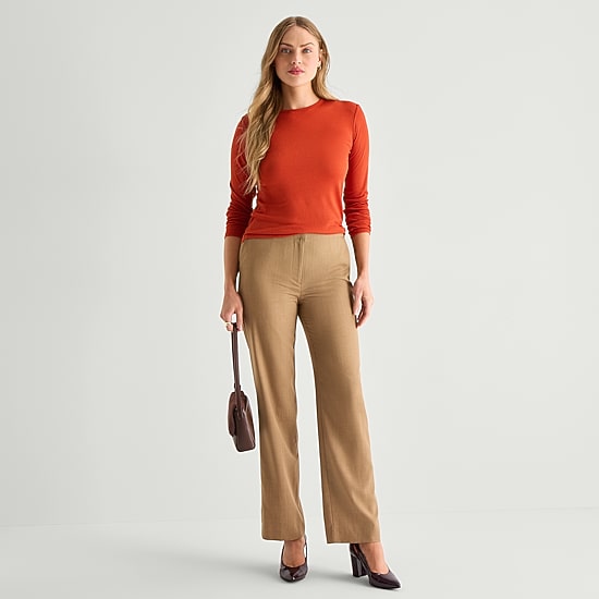 Worthington Womens Straight Pant