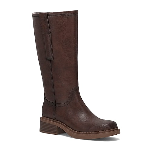 Frye And Co Womens Mayvis 2.0 Block Heel Motorcycle Boots In Brown