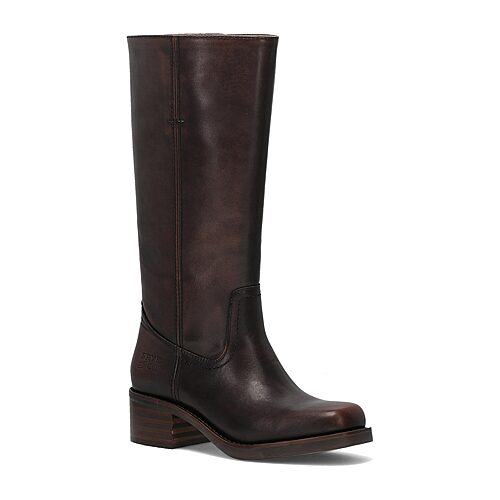 Frye And Co Womens Miranda 14 Stacked Heel Motorcycle Boots In Brown