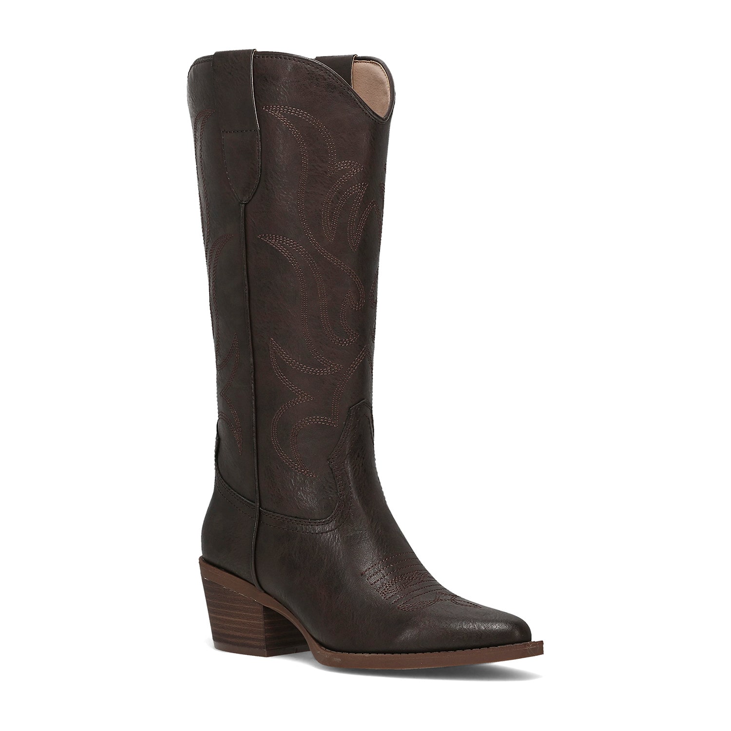 Frye and Co. Womens Thylane Stacked Heel Cowboy Boots