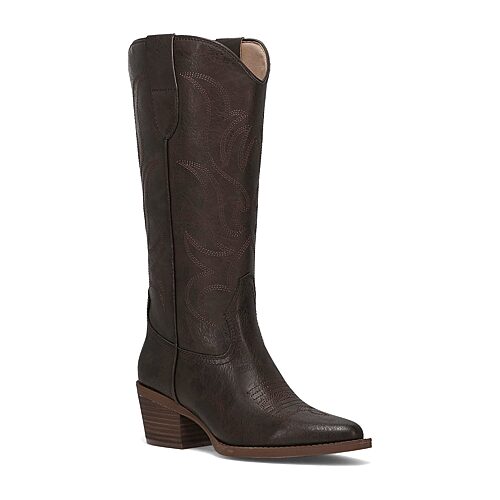 Frye And Co Womens Thylane Block Heel Cowboy Boots In Brown