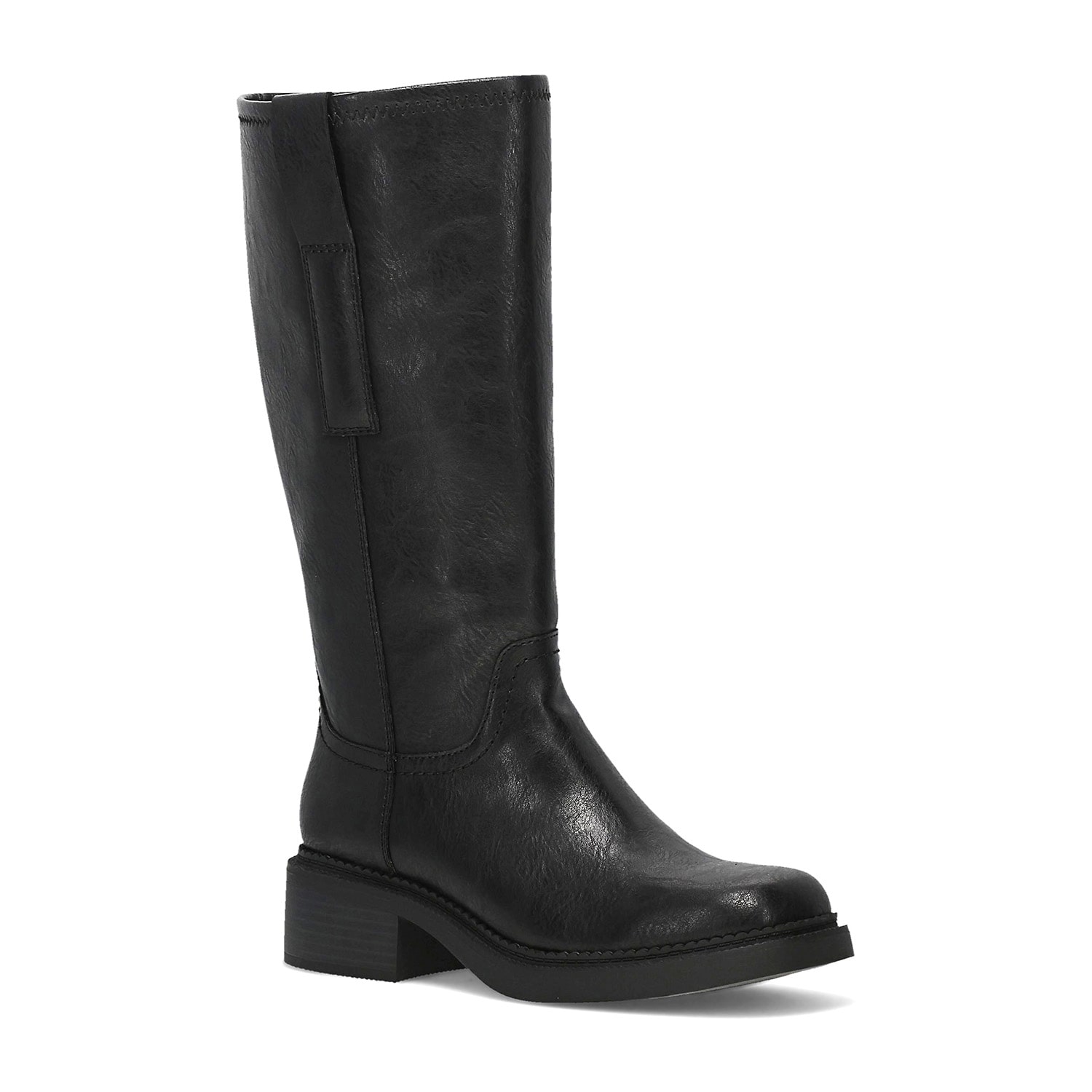 Frye and Co. Womens Mayvis 2.0 Wide Calf Block Heel Motorcycle Boots Width