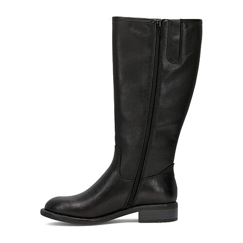 Frye And Co Womens Charlize 2.0 Wide Calf Block Heel Riding Boots Wide Width In Black