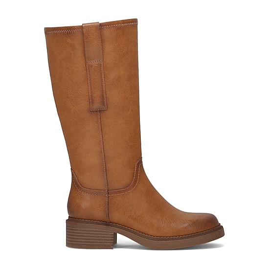 Frye and Co. Womens Mayvis 2.0 Stacked Heel Motorcycle Boots