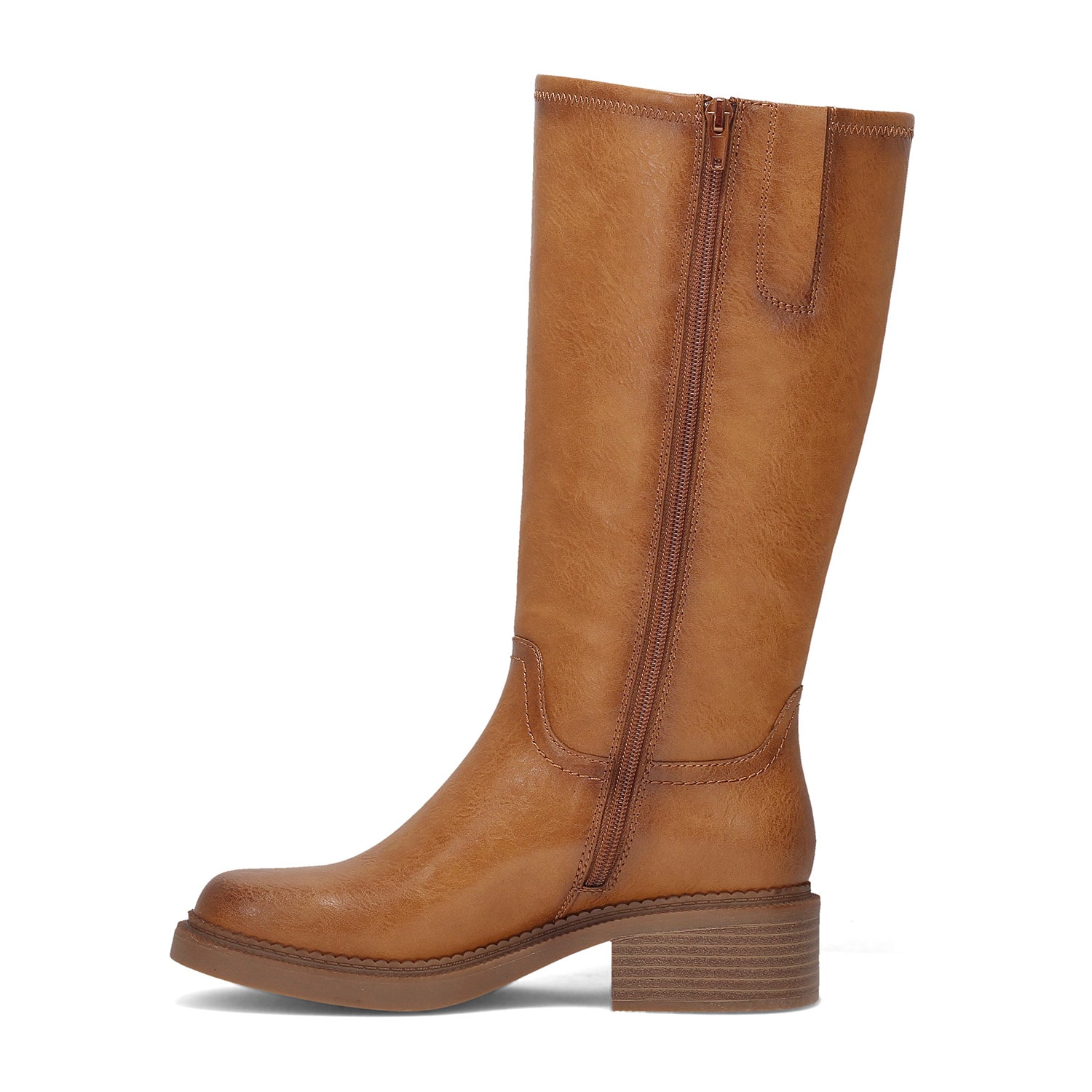Frye and Co. Womens Mayvis 2.0 Stacked Heel Motorcycle Boots