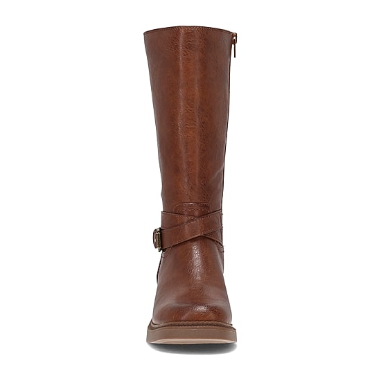 Frye and Co. Womens Marnie Stacked Heel Motorcycle Boots