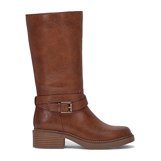 Frye and Co. Womens Marnie Stacked Heel Motorcycle Boots